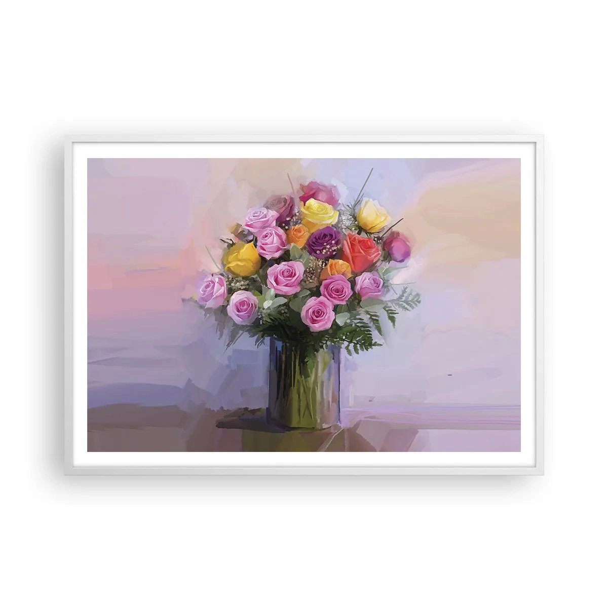 Pôster em moldura branca - Beleza retida - 100x70 cm