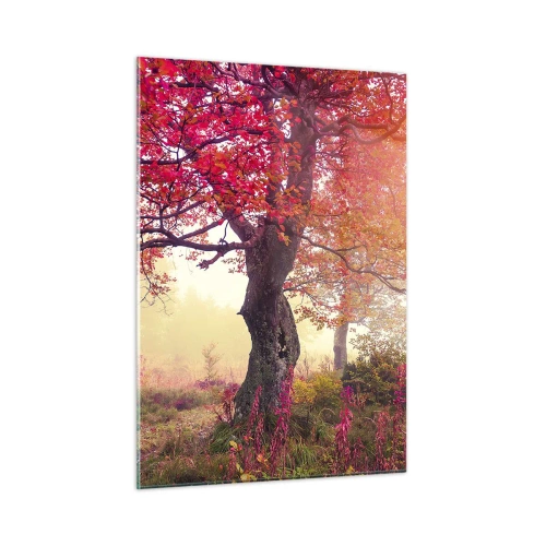 Quadro em vidro - Um frenesi de florescimento - 50x70 cm