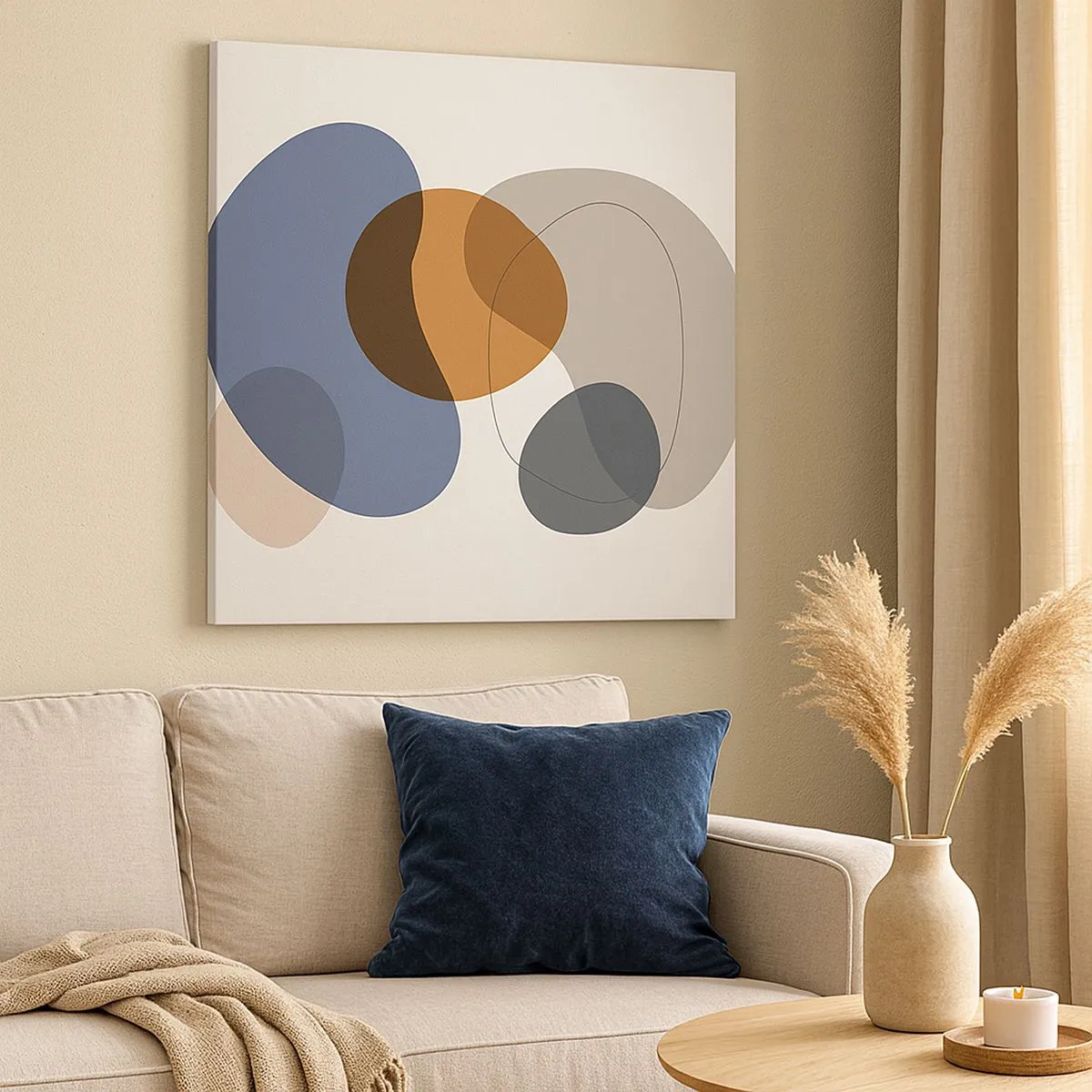 Quadro em tela - Gotas de cor - 30x30 cm