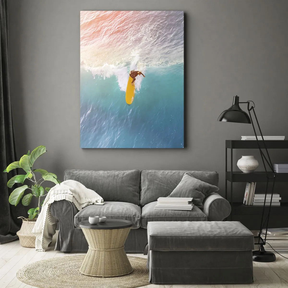Quadro em tela - Cavaleiro oceânico - 50x70 cm