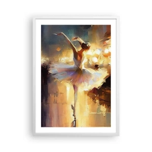Pôster em moldura branca - Milagre na rua - 50x70 cm