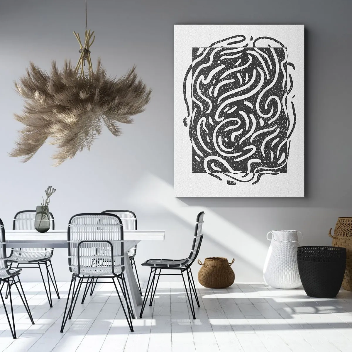 Quadro em tela - Resumo: dança da alegria - 80x120 cm