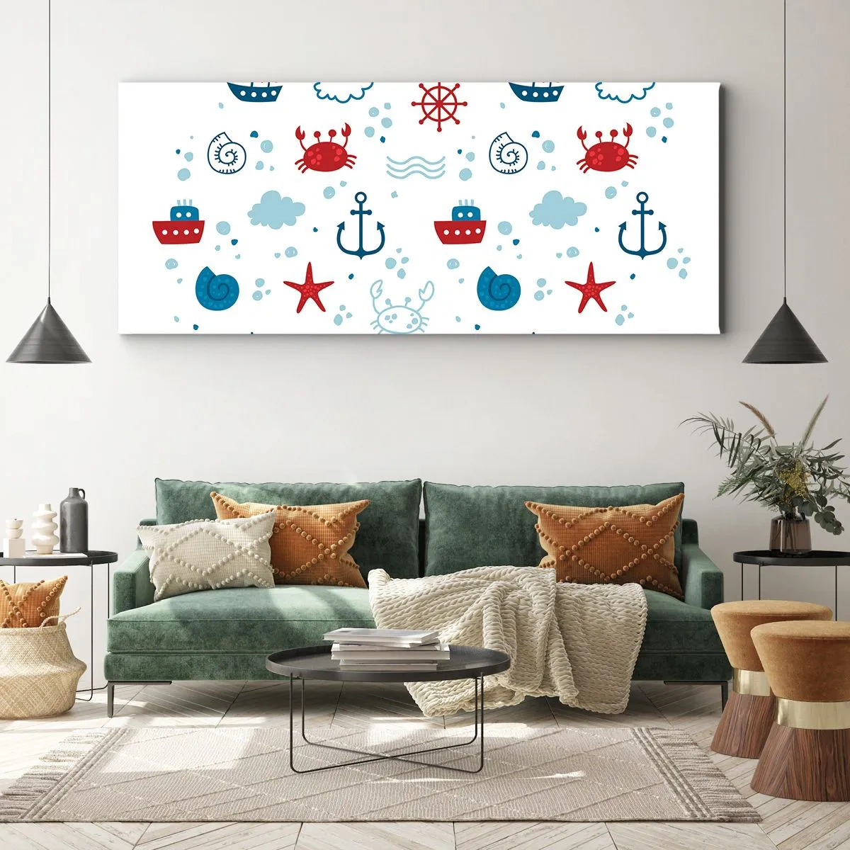 Quadro em tela - Conto de fadas do mar - 140x50 cm