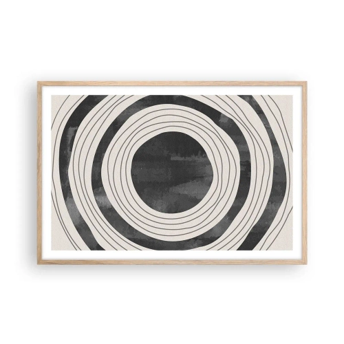 Pôster com moldura de carvalho claro - Direito ao ponto - 91x61 cm