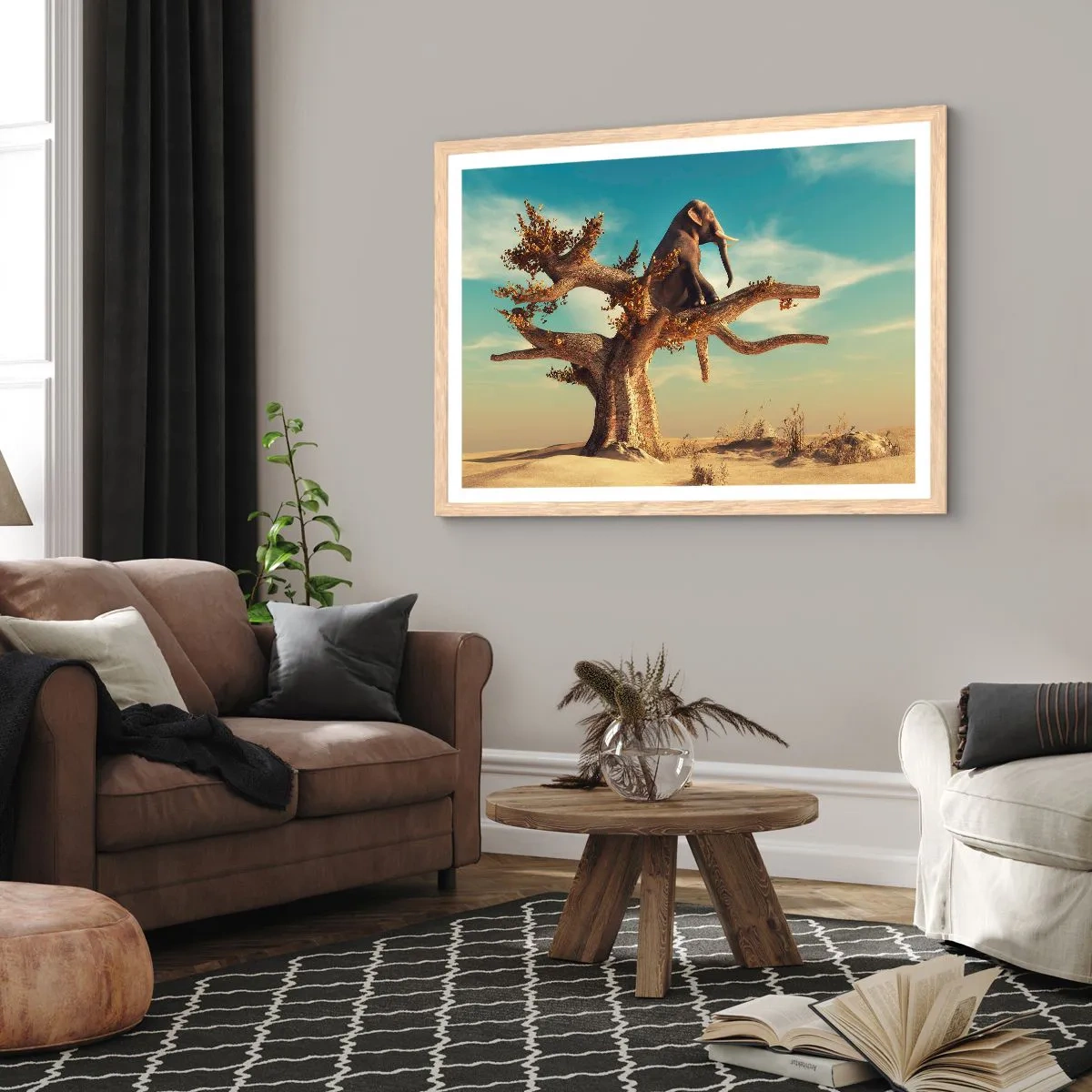 Pôster com moldura de carvalho claro - Um novo ponto de vista - 91x61 cm