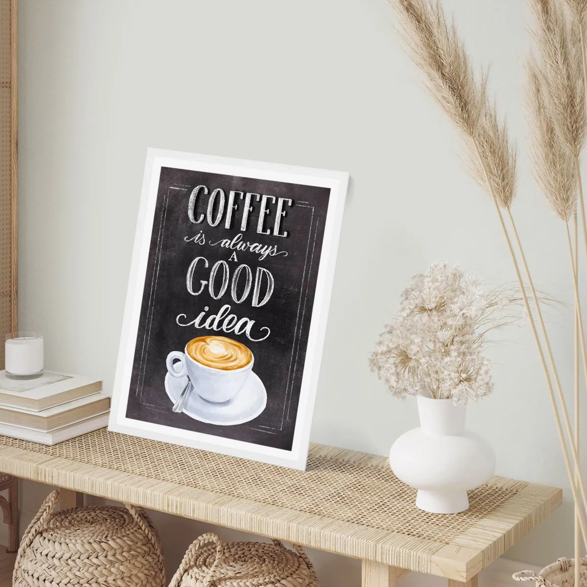 Pôster em moldura branca - Claro! - 70x100 cm