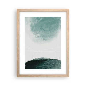 Pôster com moldura de carvalho claro - Encontro com a neblina - 30x40 cm