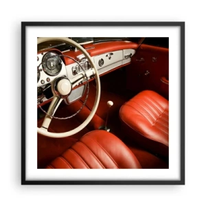 Pôster com moldura preta - Luxo vintage - 50x50 cm