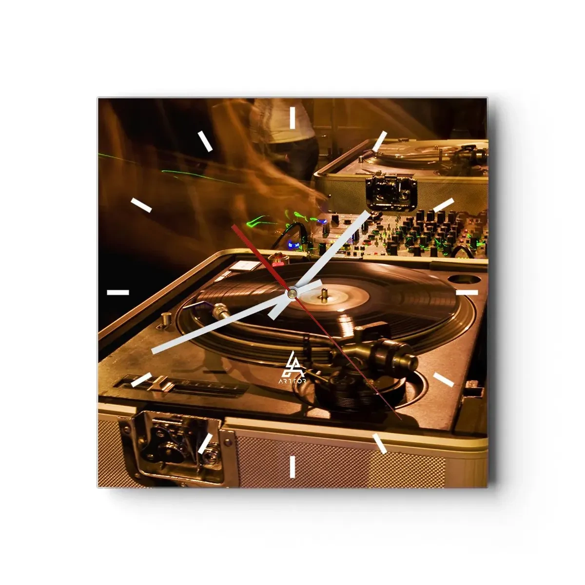 Relógio de parede - Relógio em vidro - Sente esse poder? - 40x40 cm