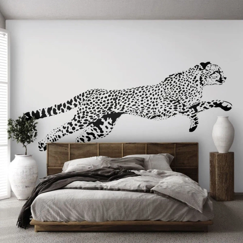 Papel de Parede Premium Canvas - O mais rápido da Terra - Animais, guepardo, Gato selvagem - 450x315 cm