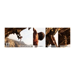 Amostra de papel de parede autocolante Deluxe Sticker - O mundo encolhido num punhado de rochas - Ilha Calímnos, Escalada, Paisagem - 100x30 cm