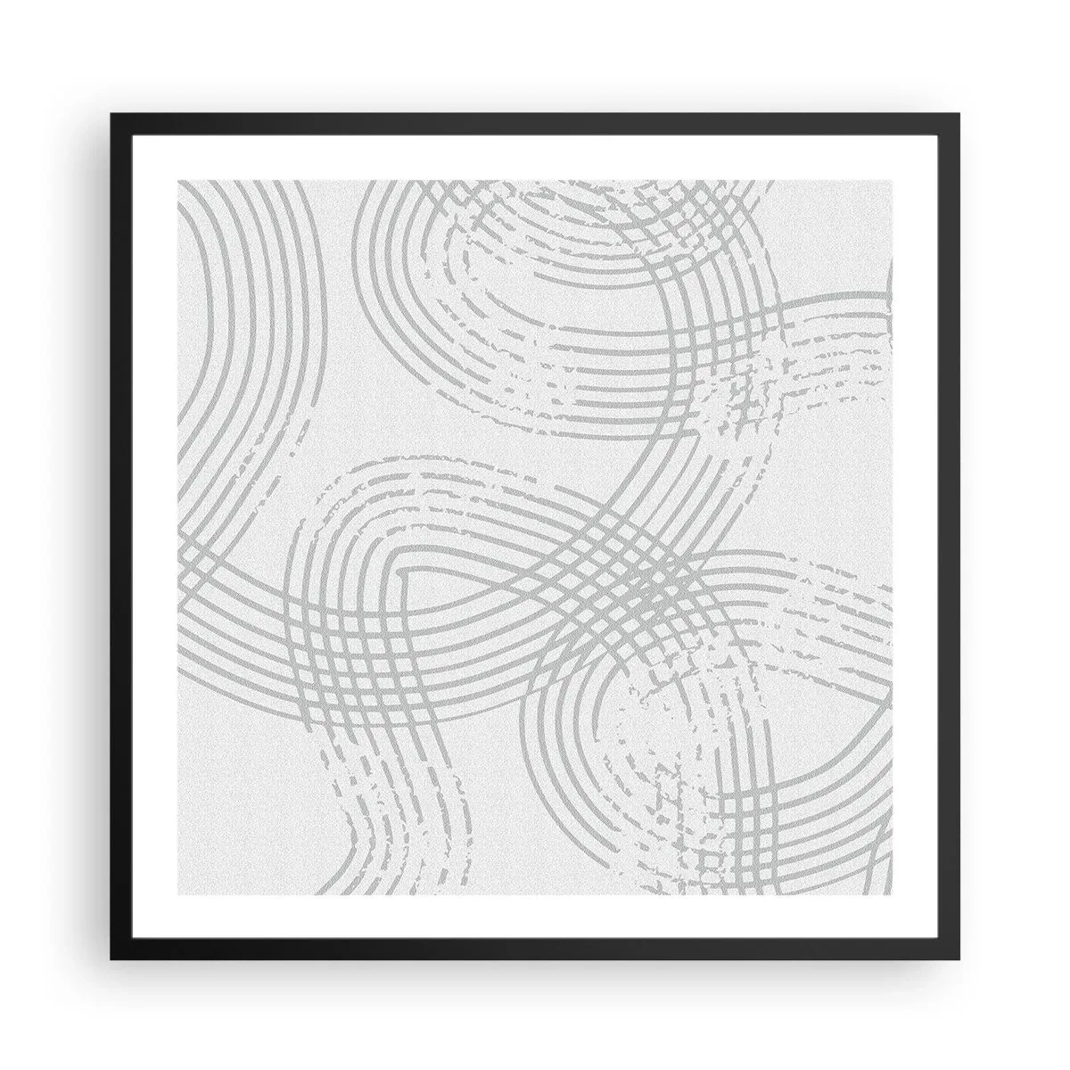 Pôster com moldura preta - Não existe caminho reto - 60x60 cm