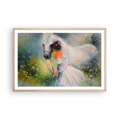 Pôster com moldura de carvalho claro - Como um belo sonho - 91x61 cm