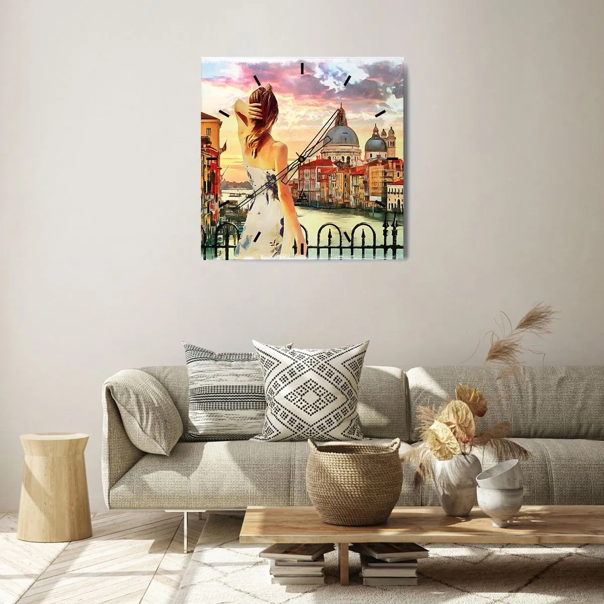 Relógio de parede - Relógio em vidro - Aventura de verdade somente em ... - 40x40 cm