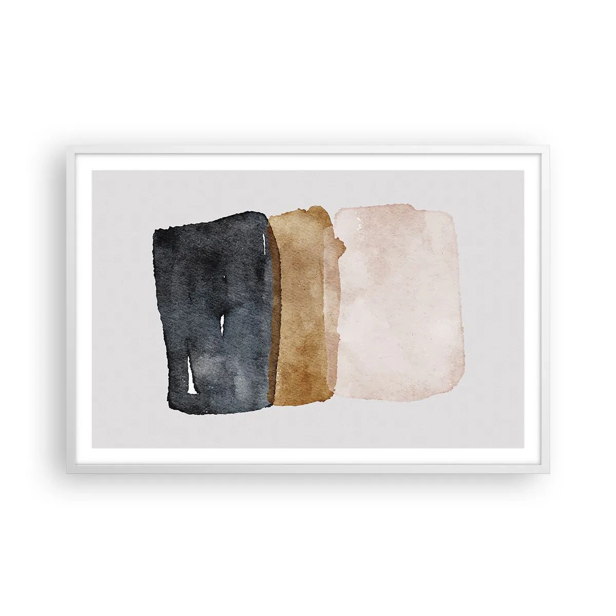 Pôster em moldura branca - Composição das cores da terra - 91x61 cm