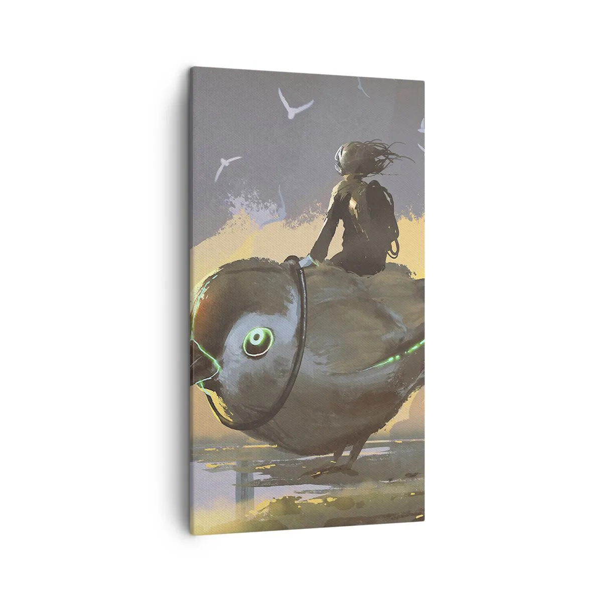 Quadro em tela - Uma parada numa viagem fantástica - 45x80 cm