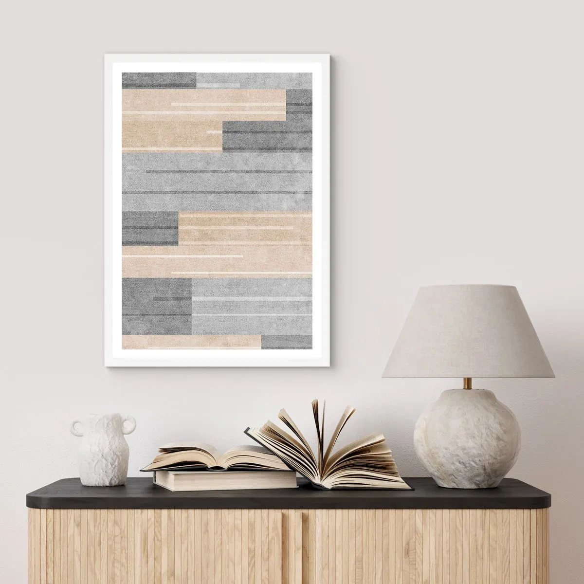 Pôster em moldura branca - Composição: mantenha vertical - 50x70 cm