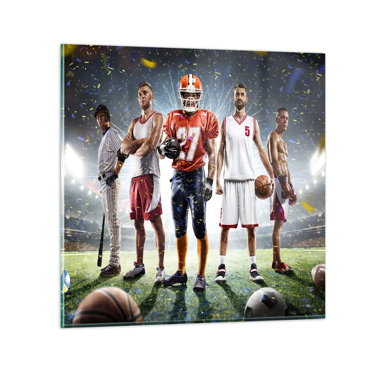 Quadro em vidro - Gladiadores dos campos - 30x30 cm