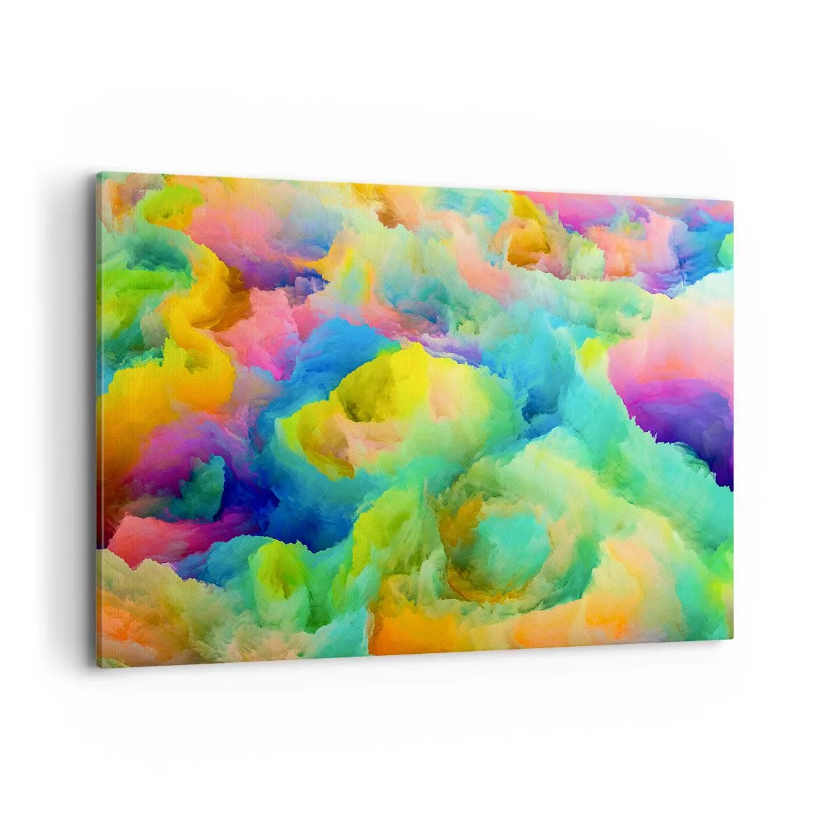 Quadro em tela - Penugem arco-íris - 120x80 cm