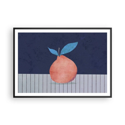 Pôster com moldura preta - Convexidade e plano - 100x70 cm
