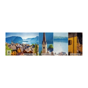 Amostra de papel de parede Premium Sand - Não poderia ser mais pitoresco - Paisagem, Cidade, Áustria - 100x30 cm