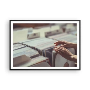 Pôster com moldura preta - Em busca de emoções - 100x70 cm