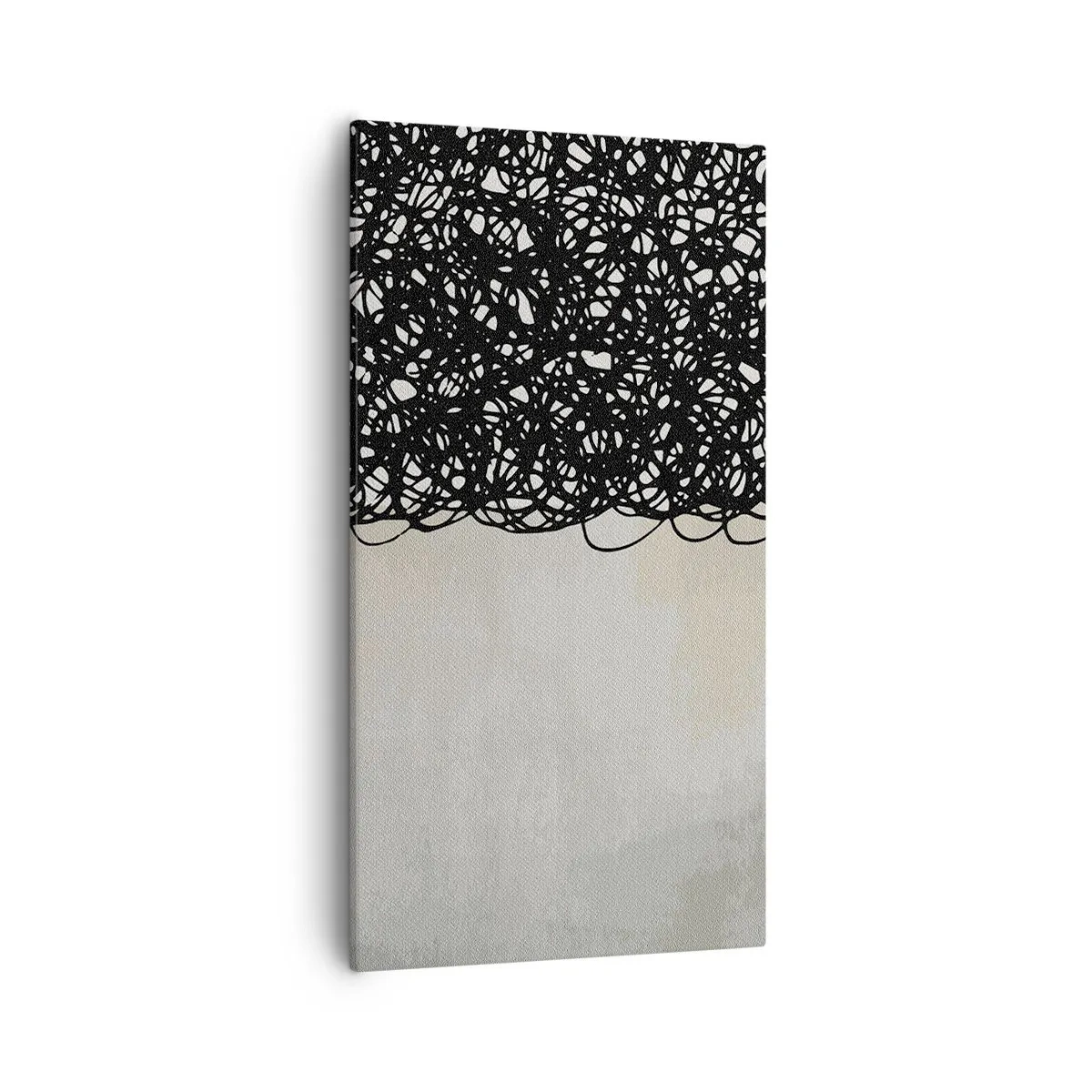 Quadro em tela - Abstração turbulenta - 55x100 cm