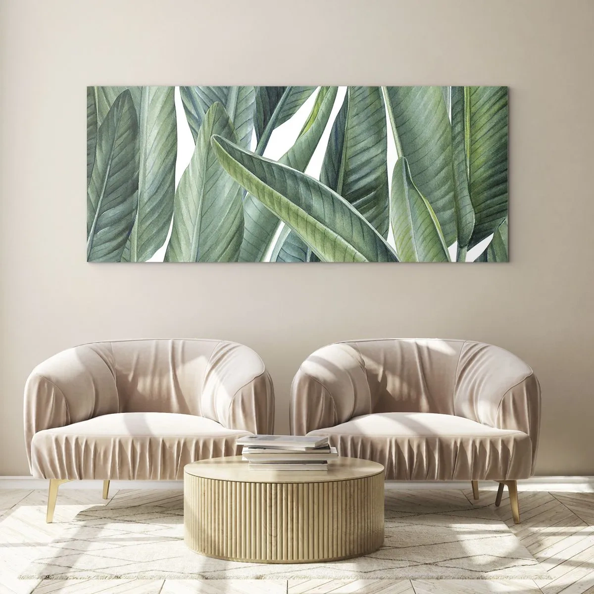 Quadro em vidro - O próprio verde - 140x50 cm