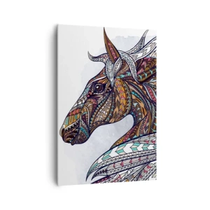 Quadro em tela - Corcel do guerreiro celta - 70x100 cm