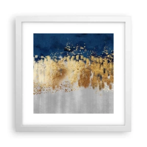 Pôster em moldura branca - Uma composição moderna com brilho - 30x30 cm
