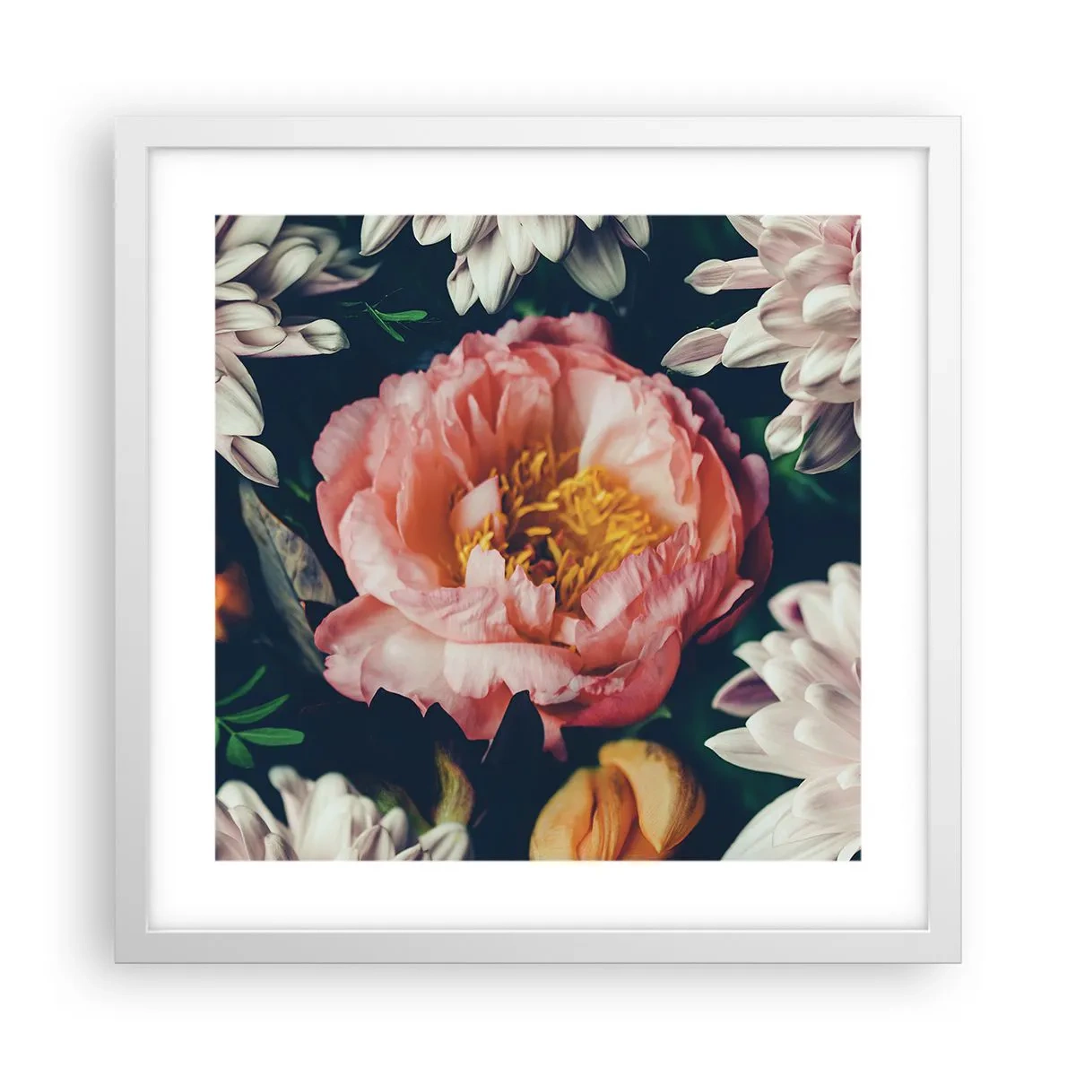 Pôster em moldura branca - Com o esplendor barroco - 40x40 cm