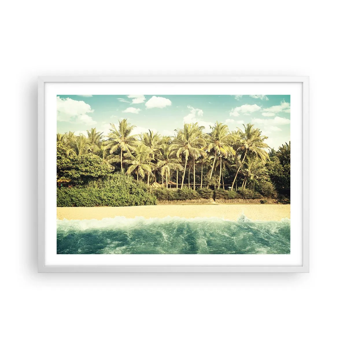 Pôster em moldura branca - Ou talvez aqui? - 70x50 cm