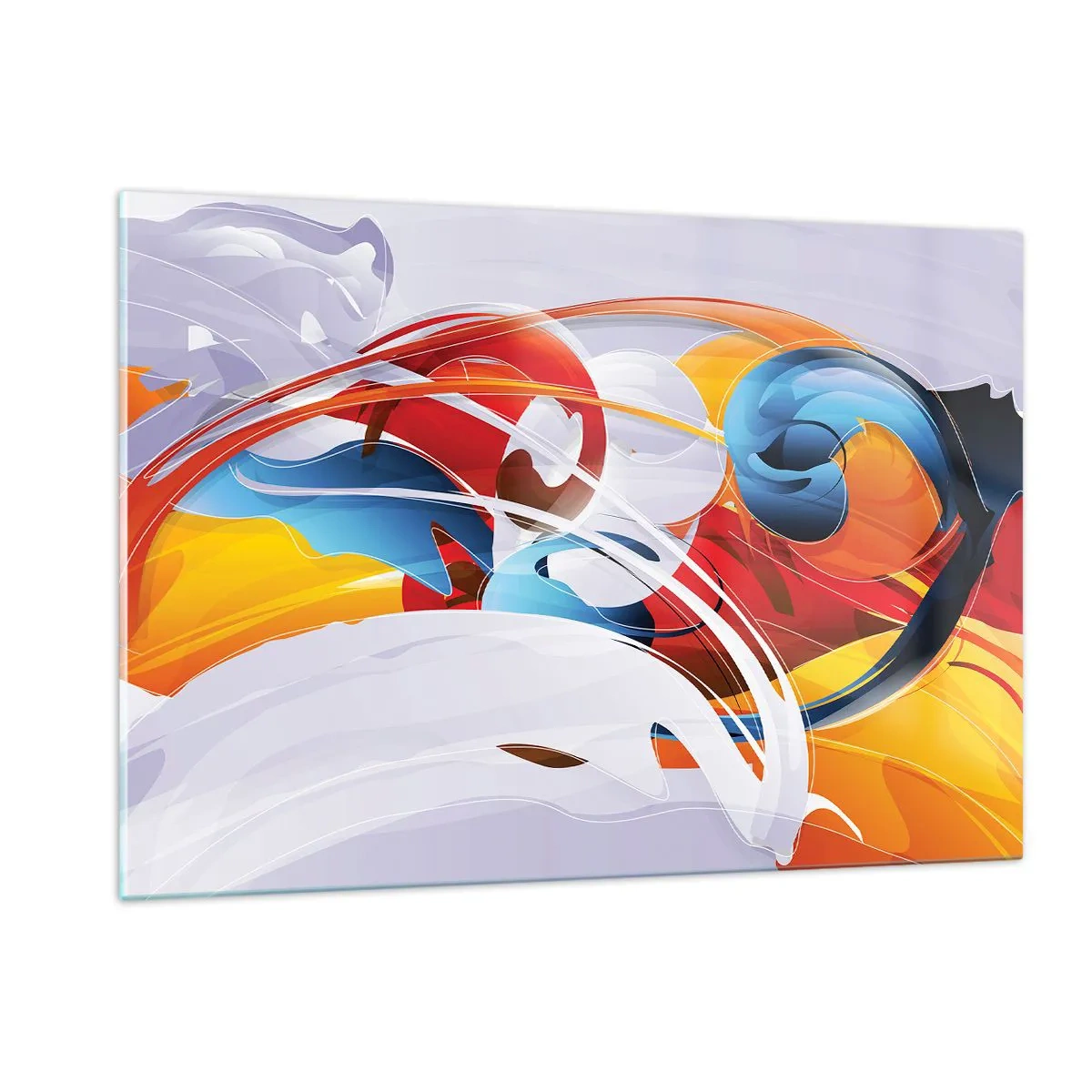 Quadro em vidro - A dança dos elementos da natureza - 120x80 cm