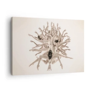 Quadro em tela - Composição abstrata de dançarinos em movimento - 70x50cm - Florescendo na dança - Decoração de parede moderna para a sala de estar e quarto ARTTOR