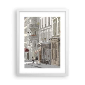 Pôster em moldura branca - Alegrias urbanas - 30x40 cm