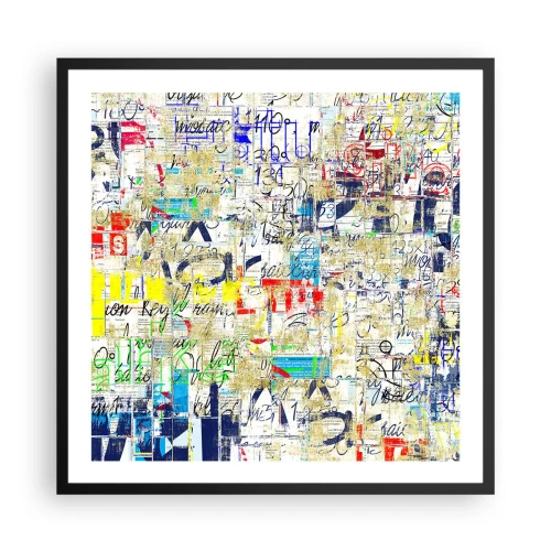 Pôster com moldura preta - Simplesmente agradável aos olhos - 60x60 cm