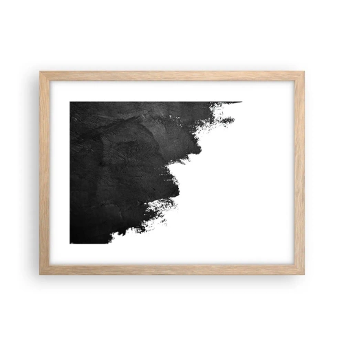 Pôster com moldura de carvalho claro - Elementos: terra - 40x30 cm