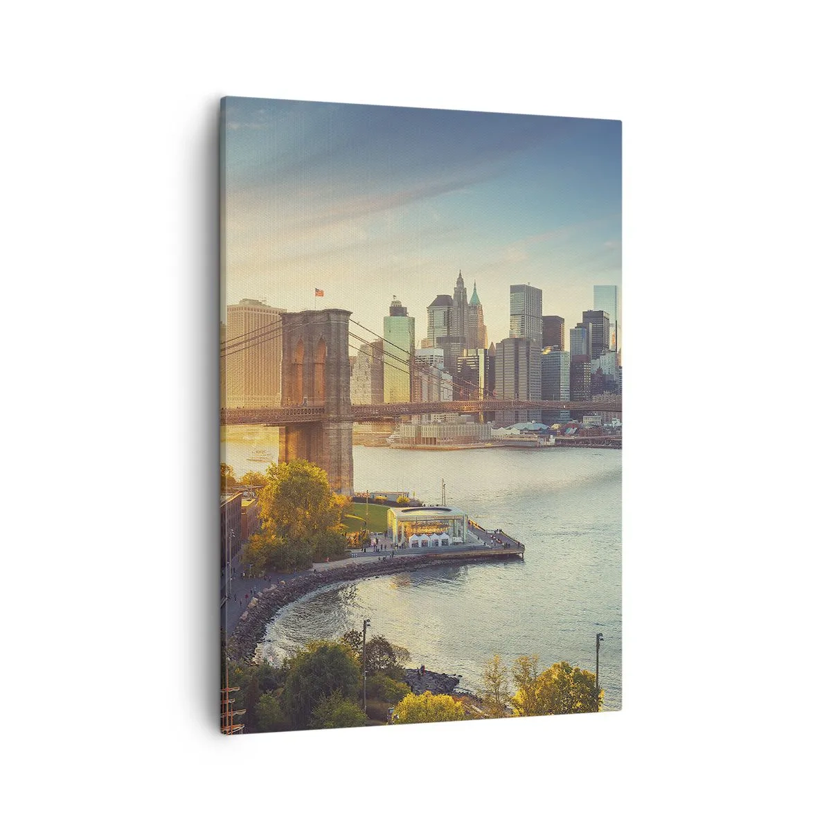 Quadro em tela - O amanhecer da cidade grande - 50x70 cm