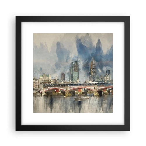 Pôster com moldura preta - Londres em toda a sua glória - 30x30 cm
