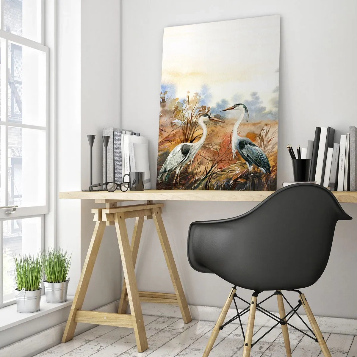 Quadro em vidro - Para onde ir no outono? - 50x70 cm
