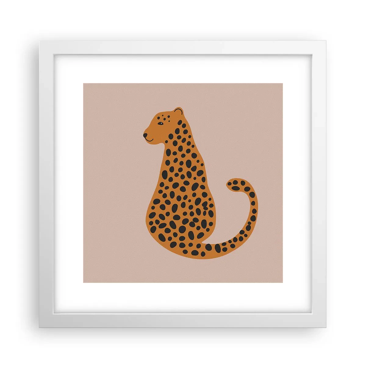 Pôster em moldura branca - A estampa de leopardo está na moda - 30x30 cm