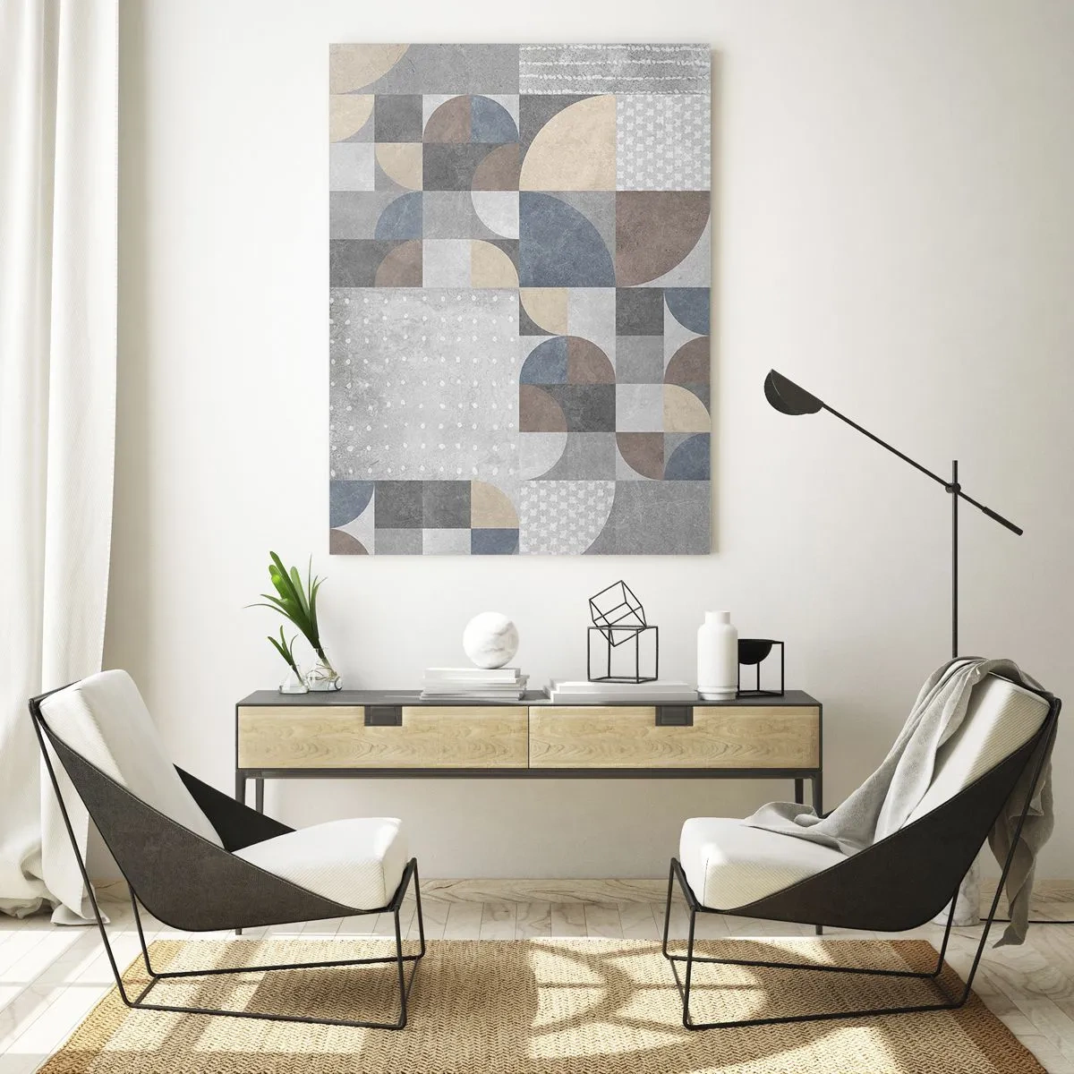 Quadro em vidro - Fantasia cerâmica - 80x120 cm