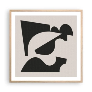 Pôster com moldura de carvalho claro - Para automontagem - 60x60 cm
