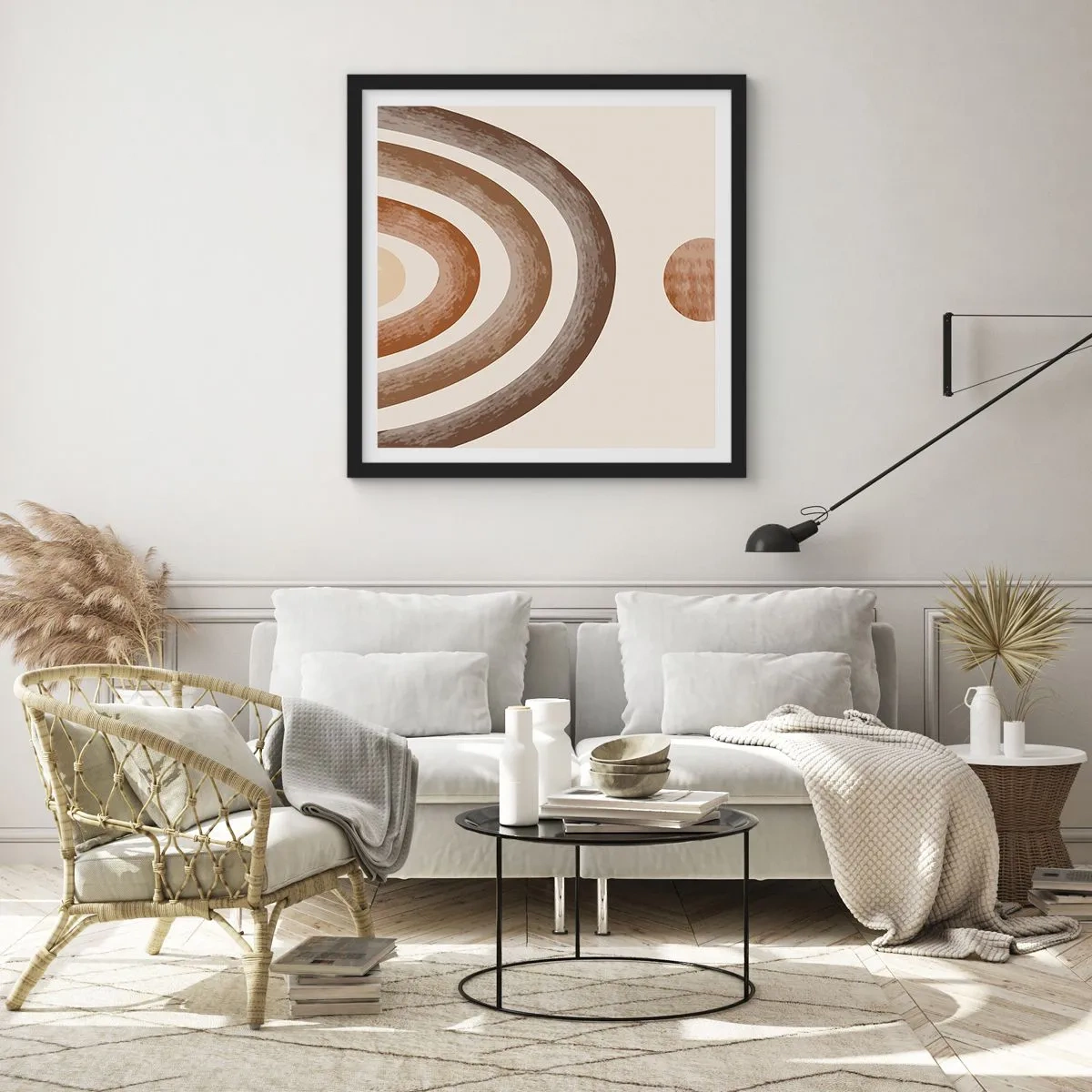 Pôster com moldura preta - Numa galáxia muito distante - 50x50 cm