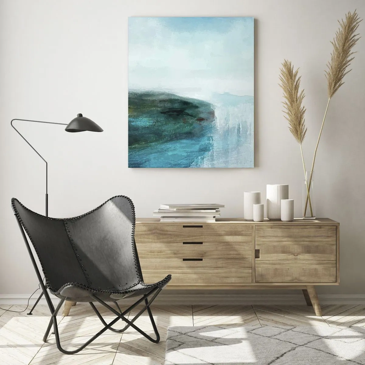 Quadro em vidro - Abstração náutica - 80x120 cm