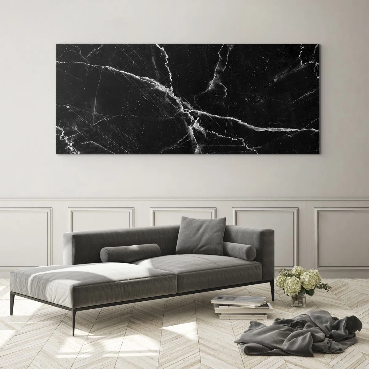 Quadro em vidro - A vida secreta da pedra - 100x40 cm