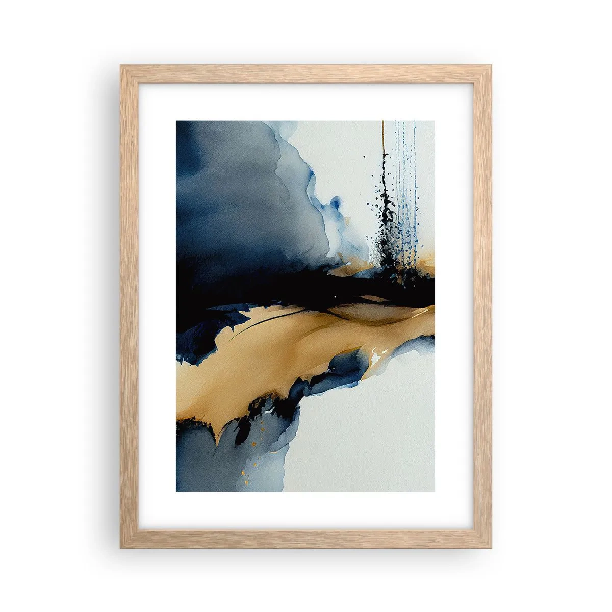 Pôster com moldura de carvalho claro - Atrás da cortina - 30x40 cm