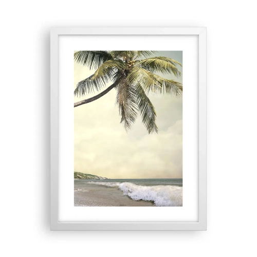 Pôster em moldura branca - Sonho tropical - 30x40 cm