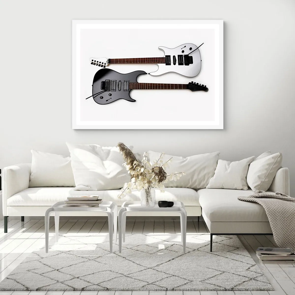 Pôster em moldura branca - Harmonia das formas - 100x70 cm