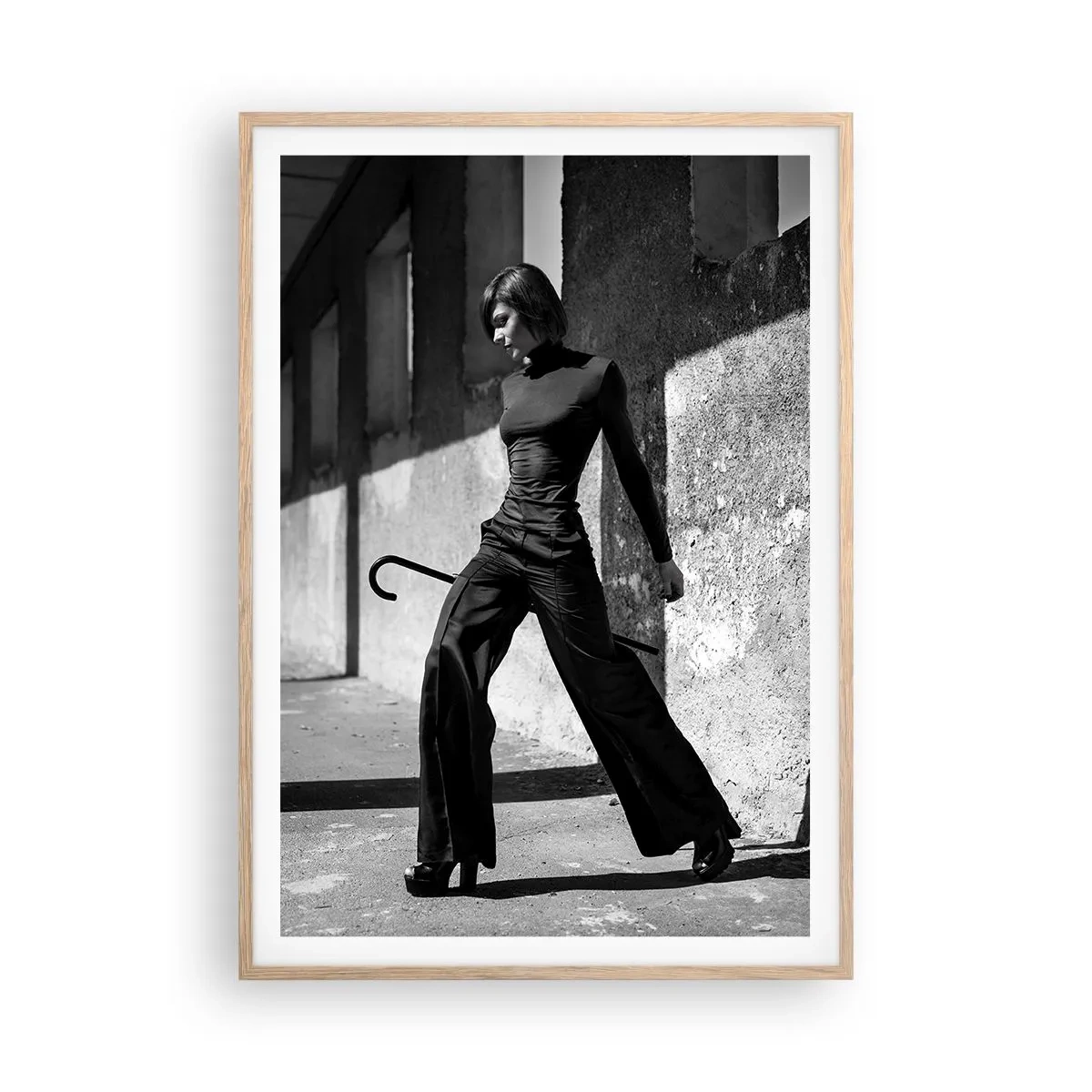 Pôster com moldura de carvalho claro - Elegância urbana - 70x100 cm